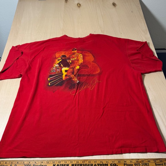 Dale Earnhardt Jr Budweiser Racing T-Shirt Red Chase Authentics Mens - Picture 5 of 6